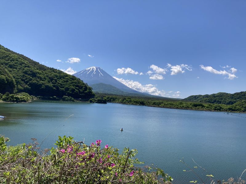 精進湖・富士山